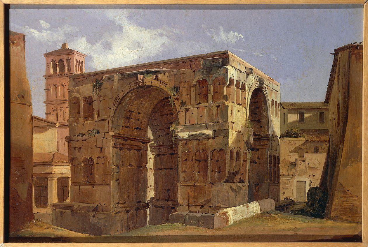 İtalya, Roma, Ippolito Caffi tarafından Via Velabro