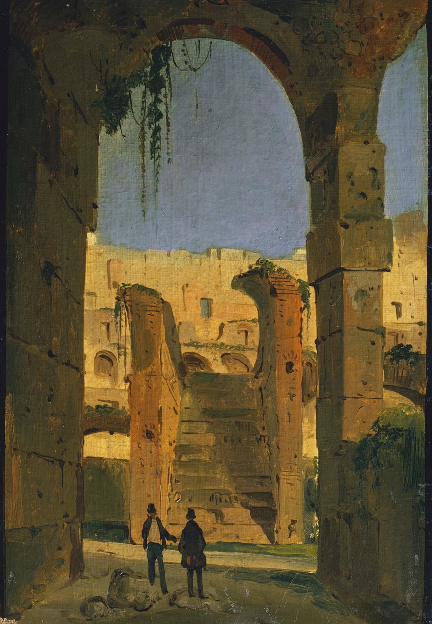 Roma Harabeleri (tuval üzerine yağlıboya) by Ippolito Caffi