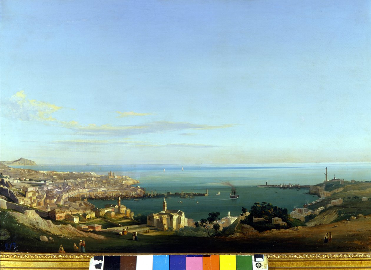 Cenova manzarası. Ippolito Caffi