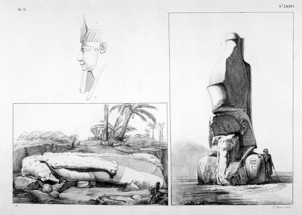 Memphis, Mısır, 19. yüzyıl by Ippolito Rosellini