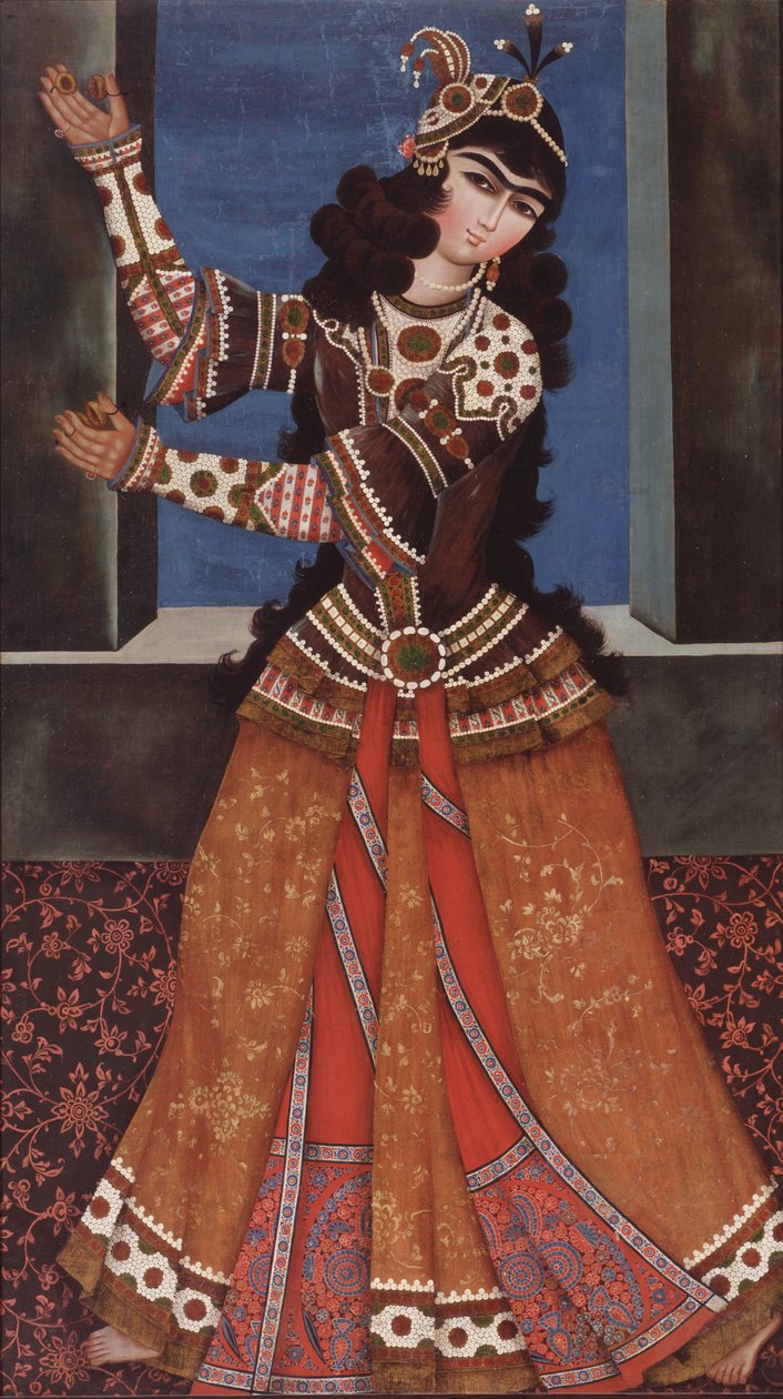 Kastanyetlerle Dans Eden Kız, 19. Yüzyıl Başı. by Iranian Master