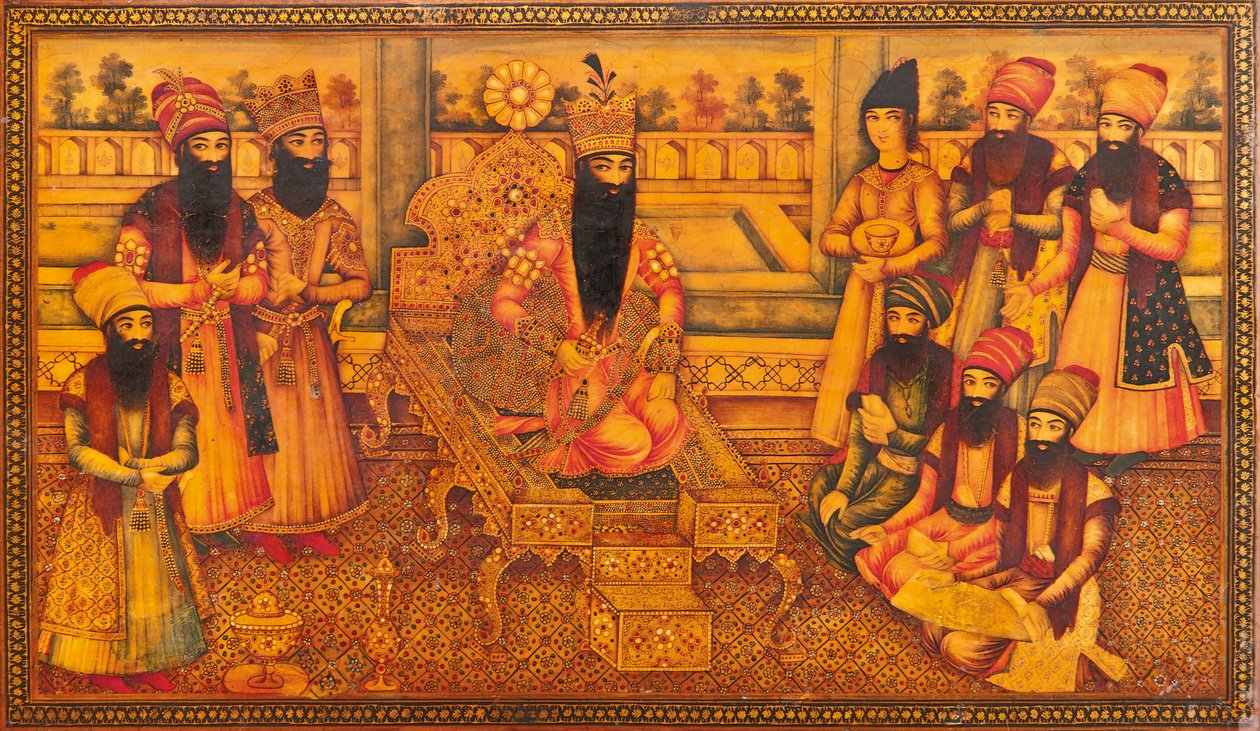 Kaçar tabutundan detay by Iranian School