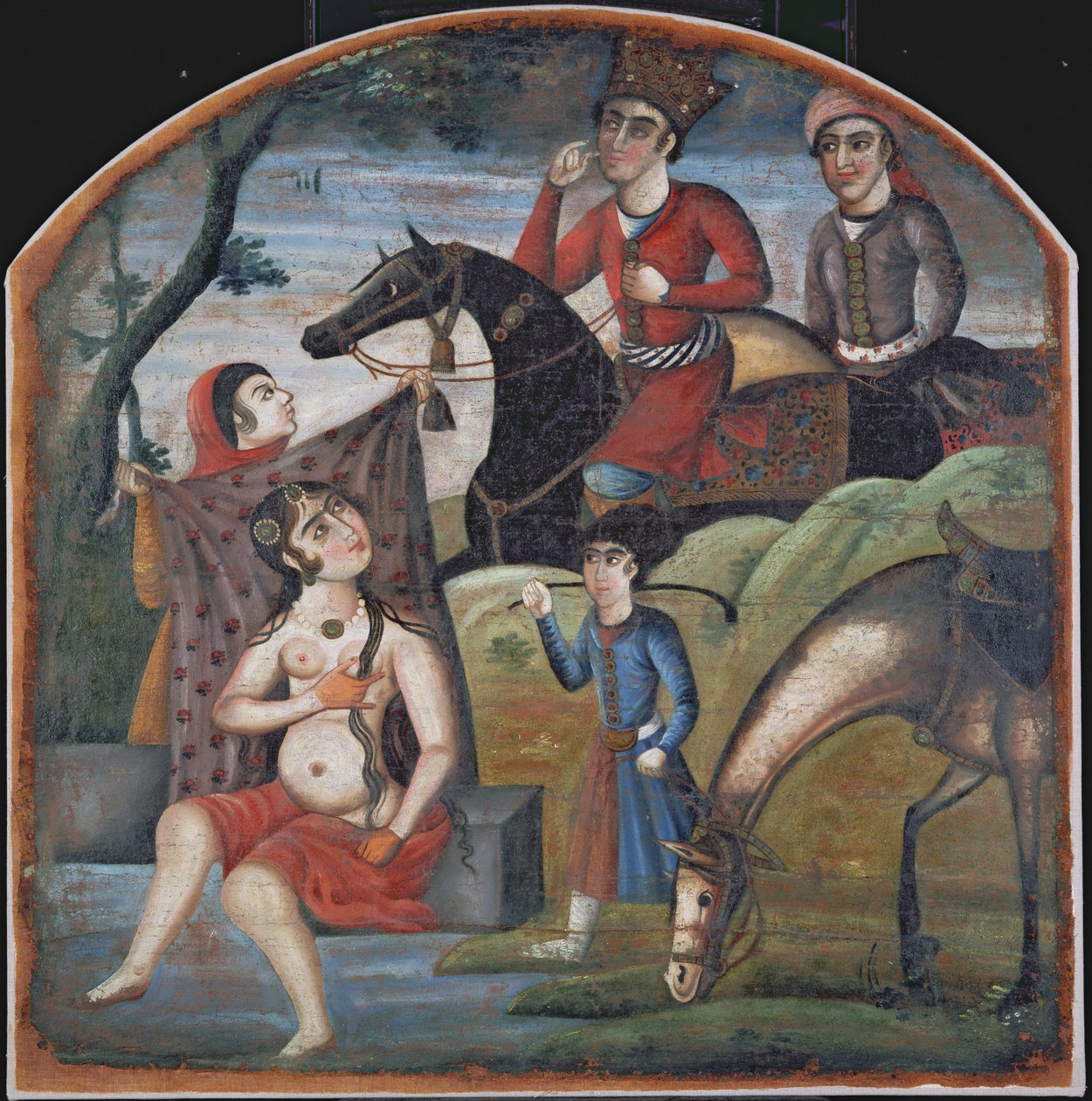 Hüsrev, 18. yüzyılın ortalarında Şirin Banyosunu Keşfediyor by Iranian School