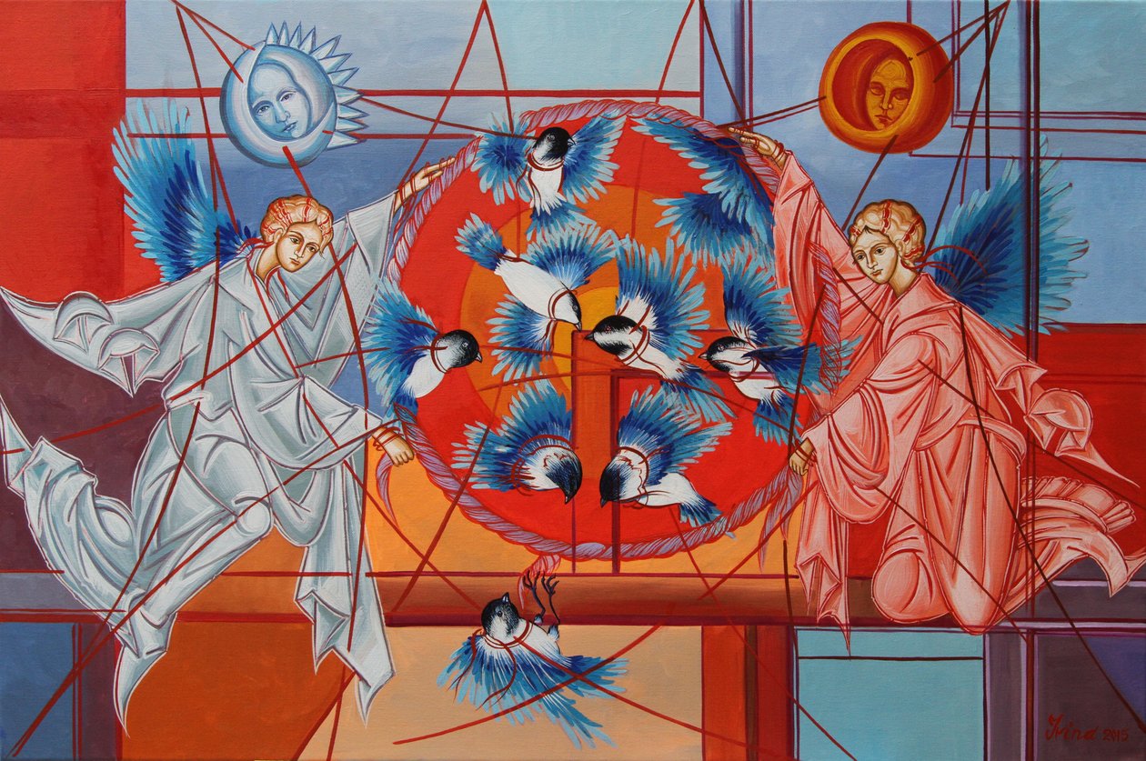 Hayal kırıklığına uğramış Dünya ve Chickadees, 2015 by Irina Corduban