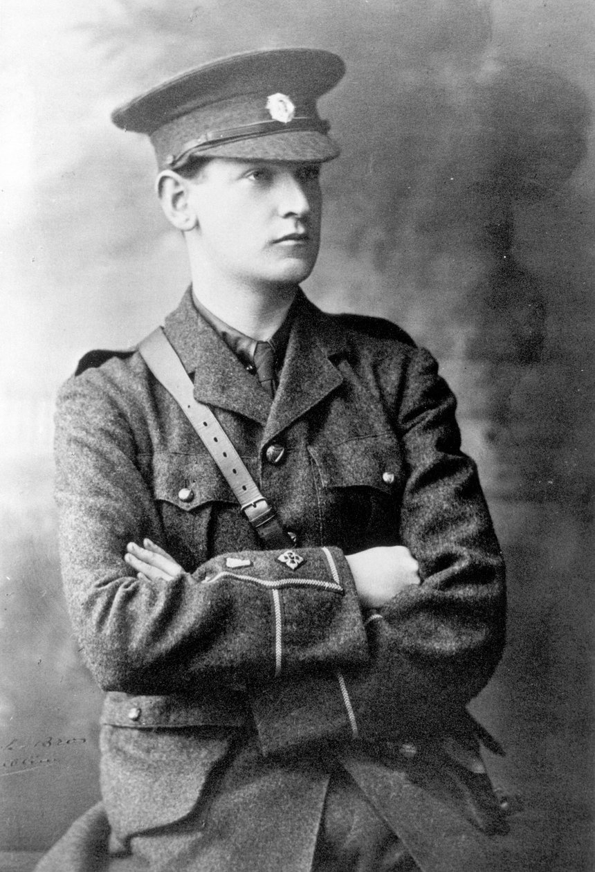 İrlanda Cumhuriyet Ordusu üniformalı Michael Collins (1890-1922), c.1916 by Irish Photographer