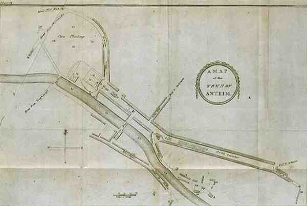 Antrim Kasabasının Haritası, Sir Richard Musgrave tarafından yazılan 