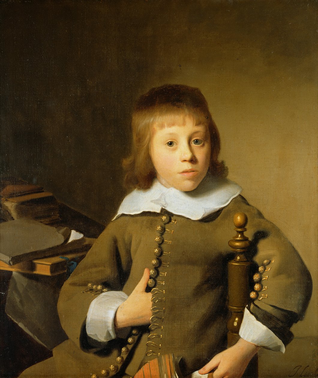 genç bir çocuk portresi by Isaac Luttichuys