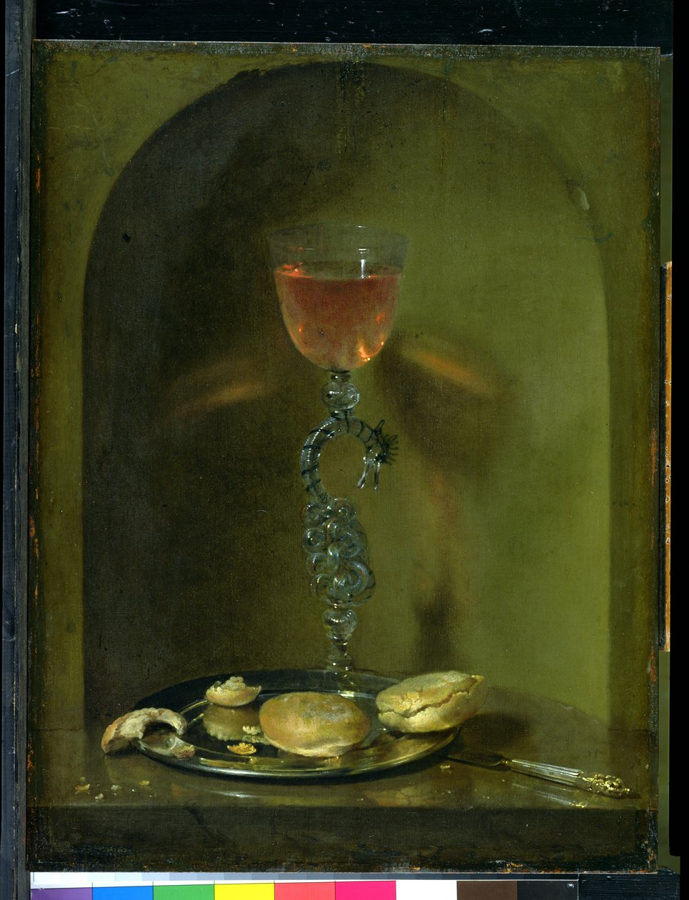 Ekmek ve Şarap Kadehi ile Natürmort by Isaac Luttichuys