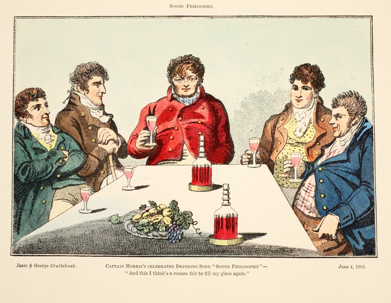 Ses Felsefesi, 1806 (el boyaması gravür) by Isaac, Robert and George Cruikshank