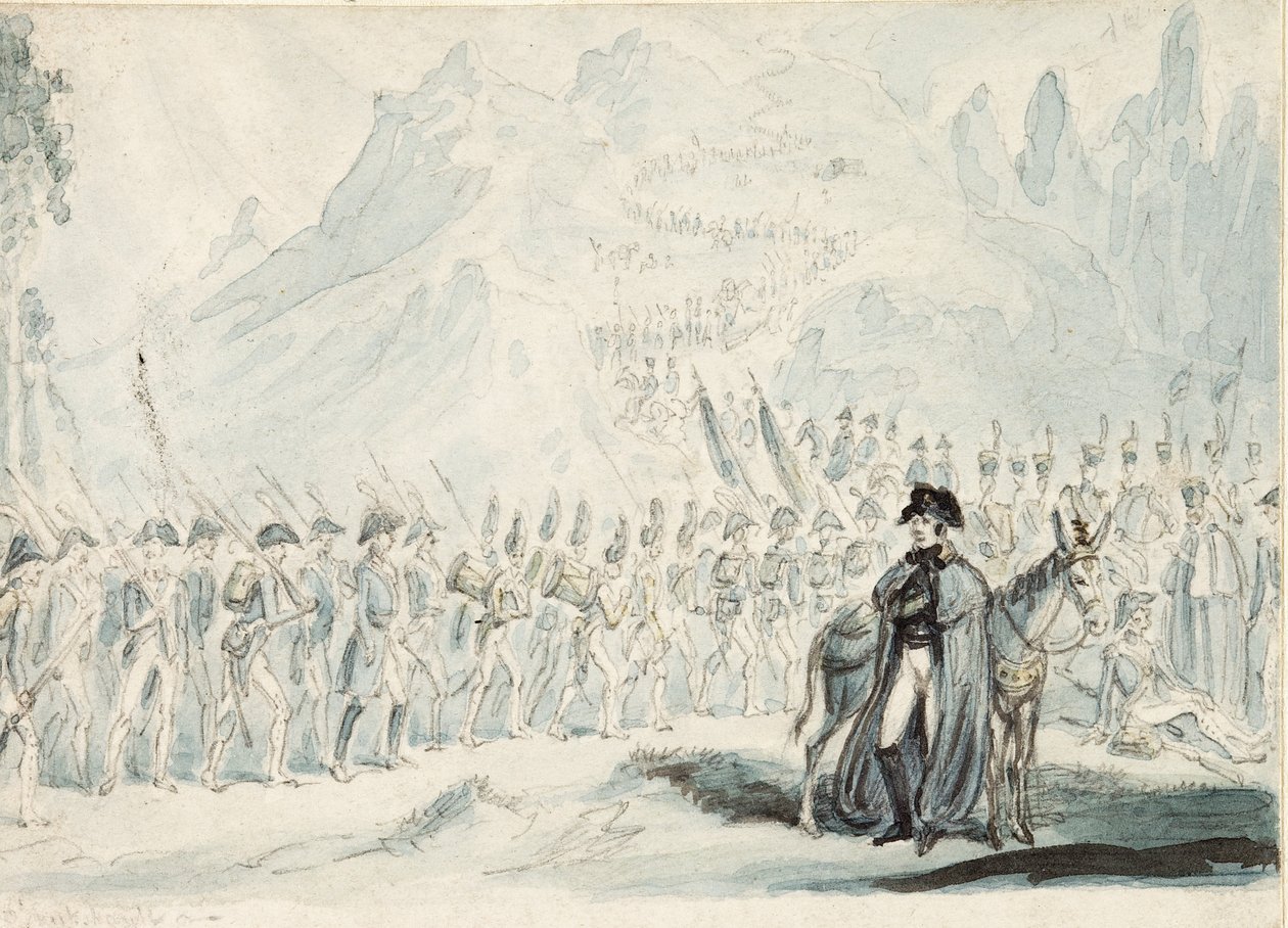 Katırıyla Pirenelerde Wellington by Isaac Robert Cruikshank