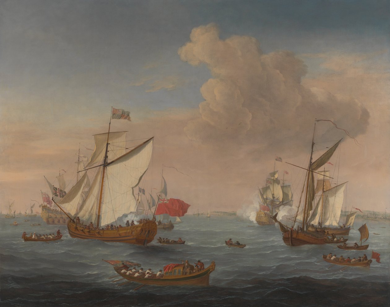 Sheerness yakınlarındaki Thames Halicinde gemiler by Isaac Sailmaker