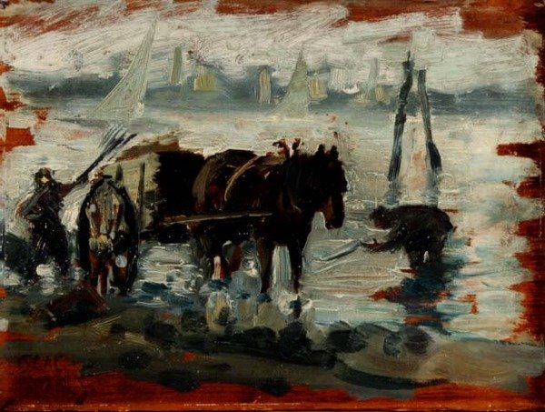 Kelp Toplama (panel) by Isaac (circle of) Israels