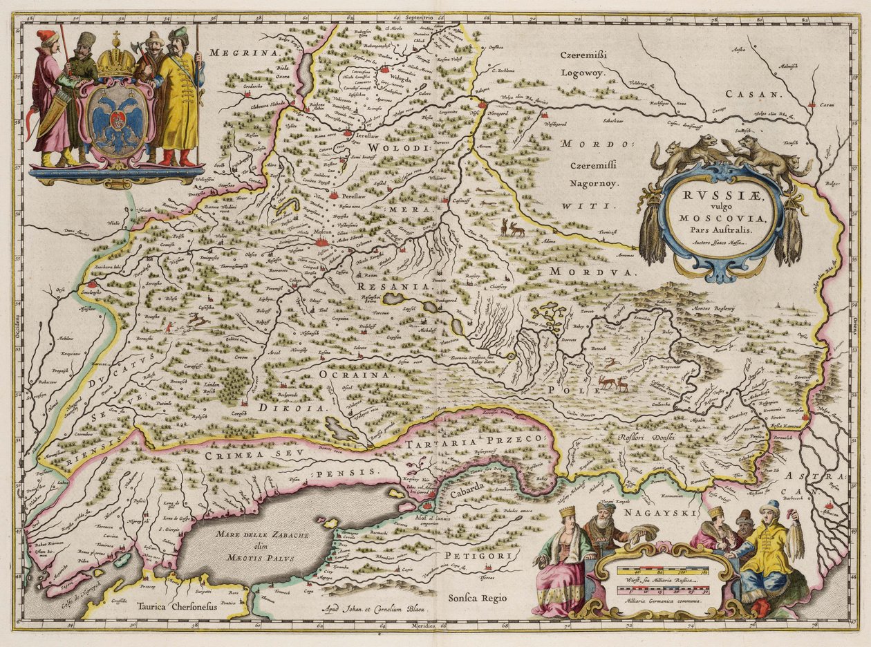Güney Rusya Haritası Nereden: Kuzey ve Doğu, 1664 by Isaac Abrahamsz. Massa