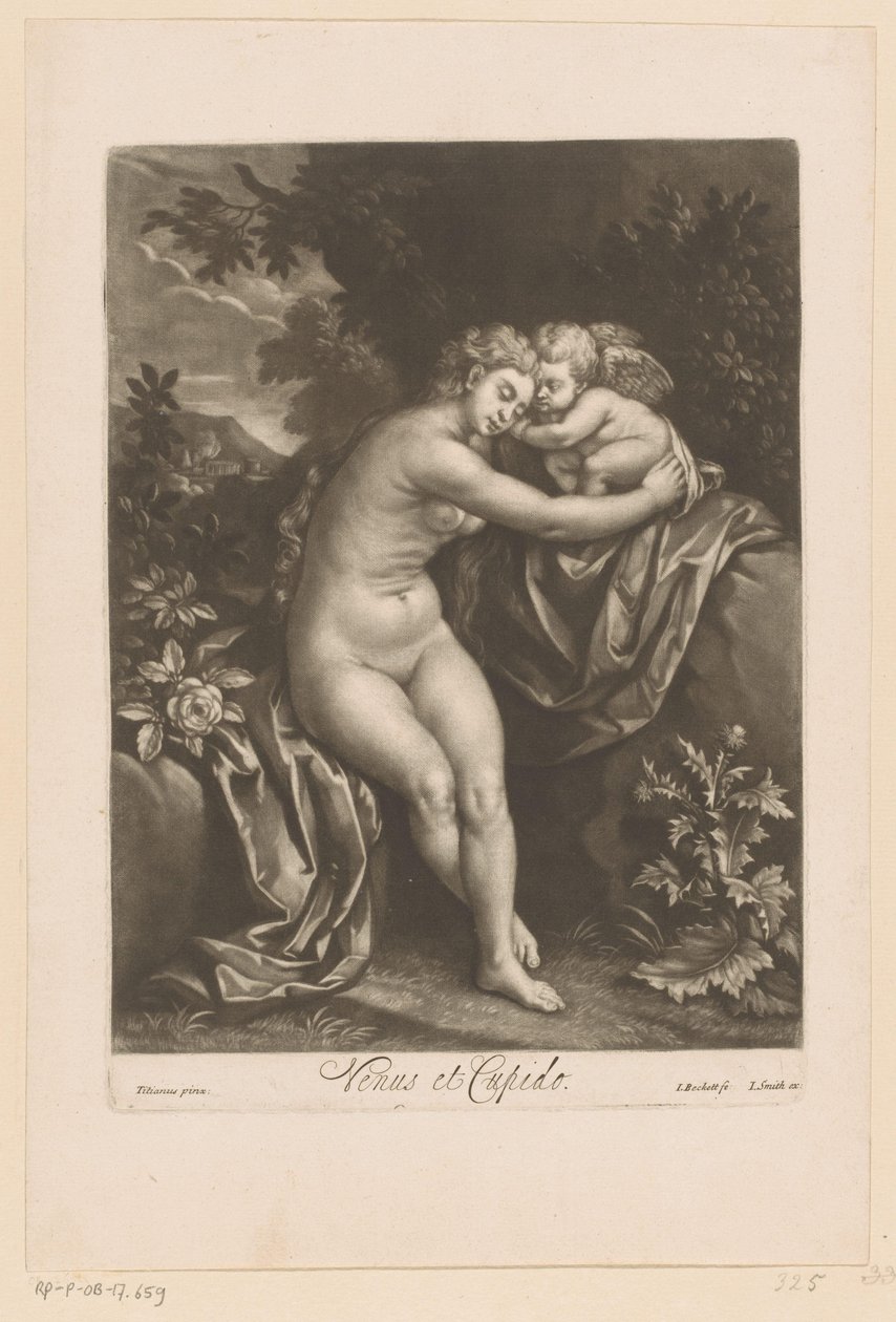 Venüs ve Cupido Venüs ve Aşk Tanrısı (nesne üzerindeki başlık) by Isaac Beckett