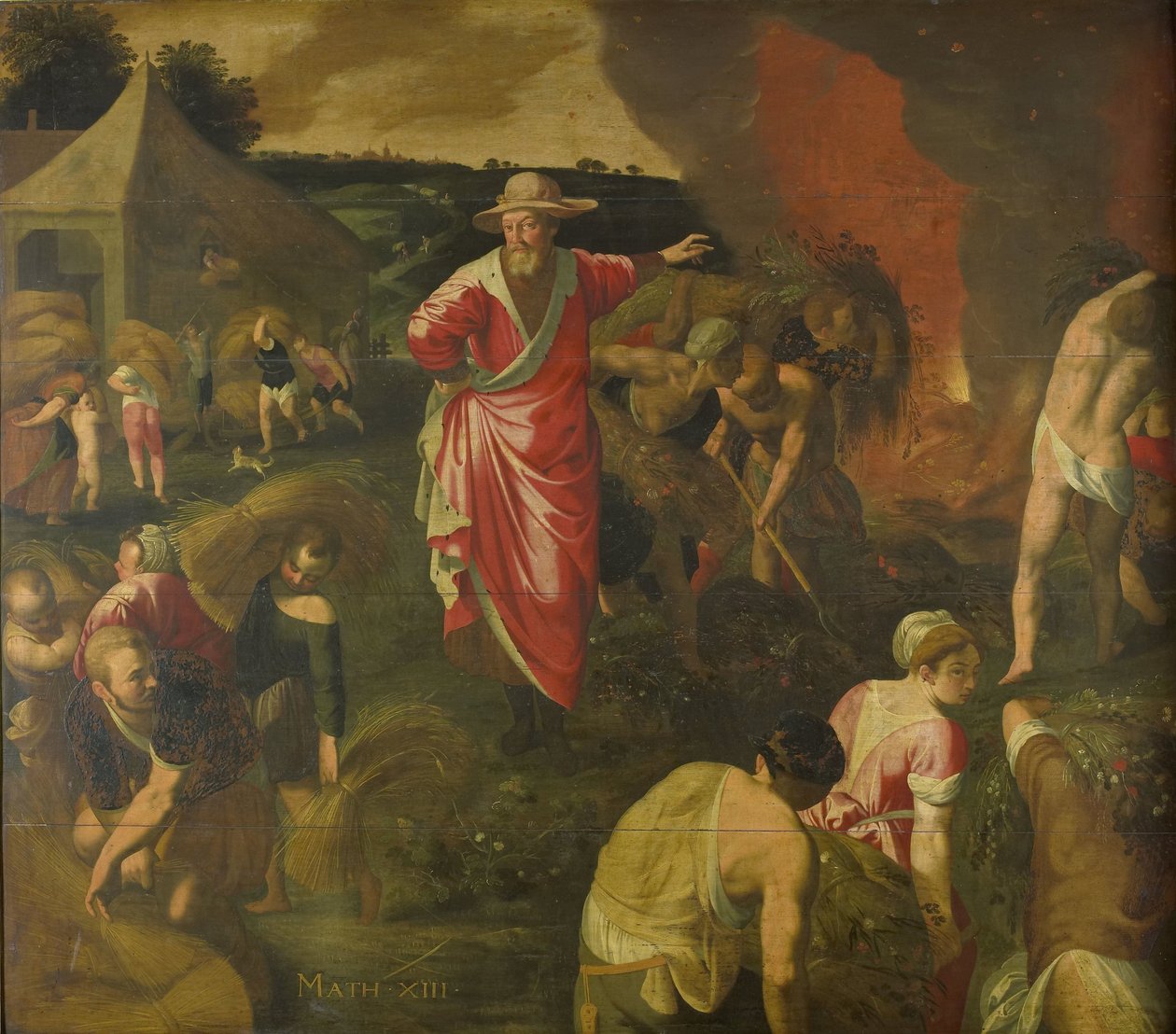 Buğdayın Arasındaki Yabani Otlar benzetmesi by Isaac Claesz. van Swanenburg (attributed to)