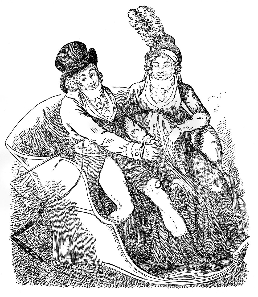 Saka Kuşu ve Metresi, 1796. by Isaac Cruikshank