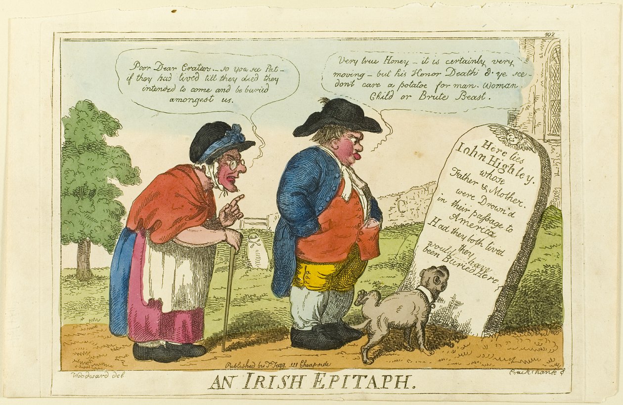 İrlandalı bir kitabe by Isaac Cruikshank