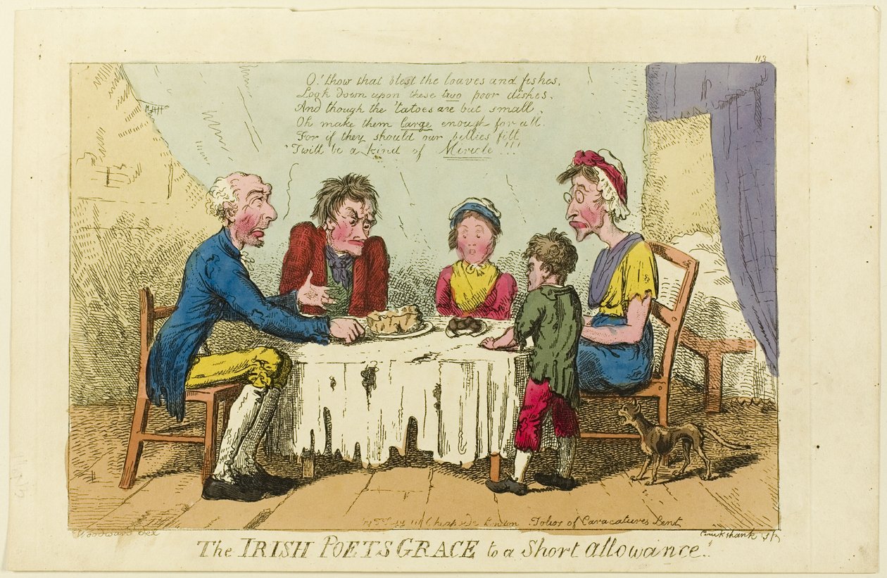 İrlandalı Şairler Kısa Ödenek için Grace! by Isaac Cruikshank