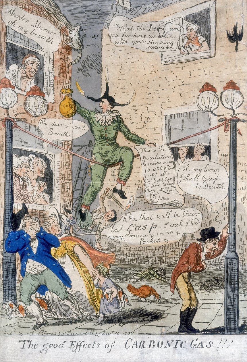 Karbonik Gazın İyi Etkileri!, 1807 (el renkli gravür) by Isaac Cruikshank