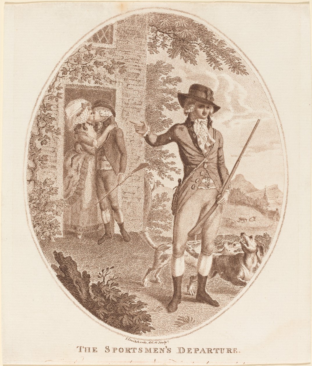 Sporcuların Ayrılışı by Isaac Cruikshank