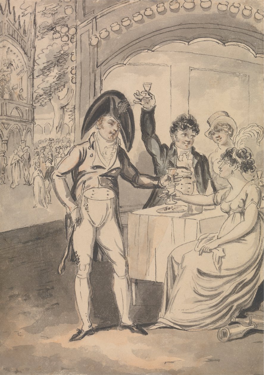 Vauxhall'daki Akşam Yemeği Kutusu by Isaac Cruikshank