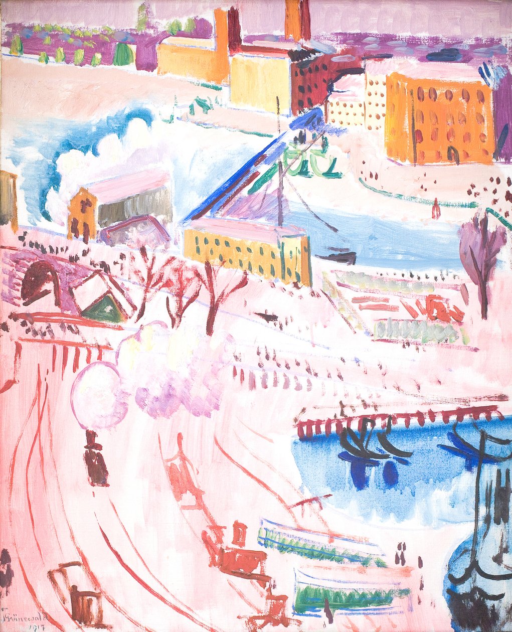 Stockholm manzarası by Isaac Grünewald