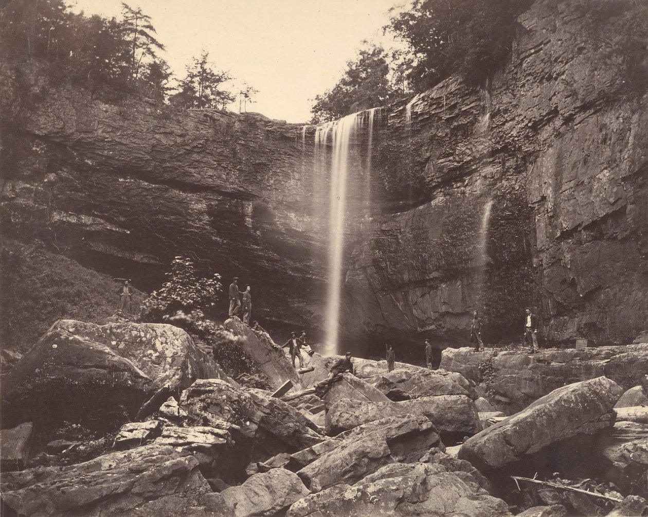 Lulah Şelalesi, Gözcü Dağı, Georgia, 1864-65. by Isaac H. Bonsall
