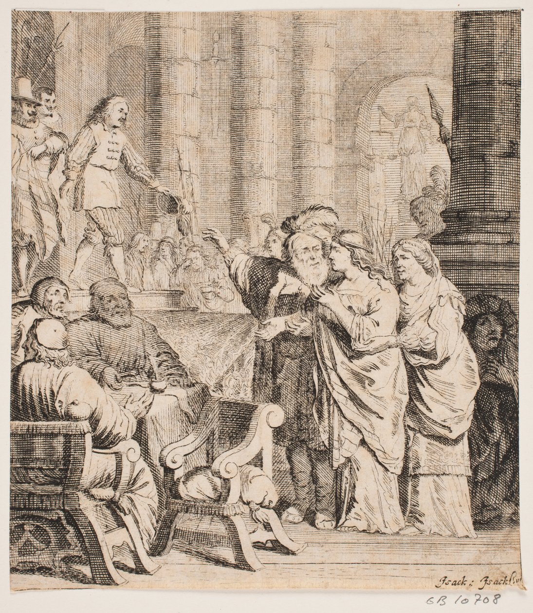 17. yüzyıldan kalma kostümlerdeki figürlerle kompozisyon by Isaac Isaacsz