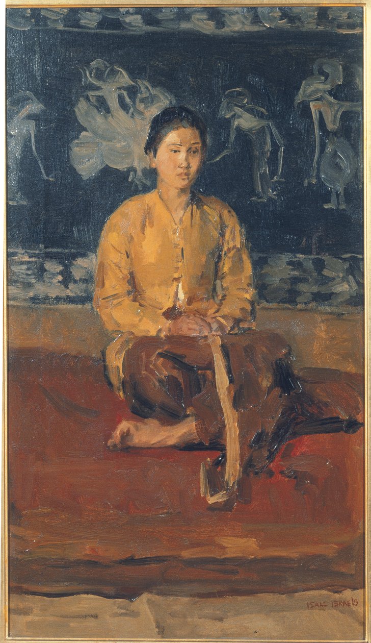 Oturan bir Cava kadın, 1916 dolayları (tuval üzerine yağlı boya) by Isaac Israels