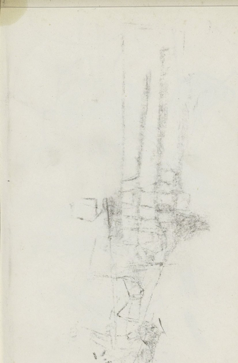 Sayfa 25 verso üzerinde tebeşir çizim Abklatsch by Isaac Israels