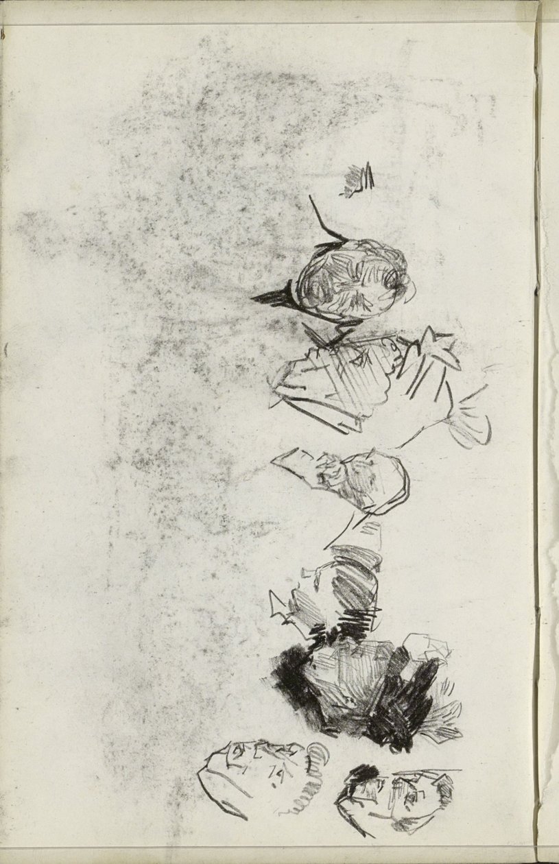 erkek ve kadın kafaları by Isaac Israels