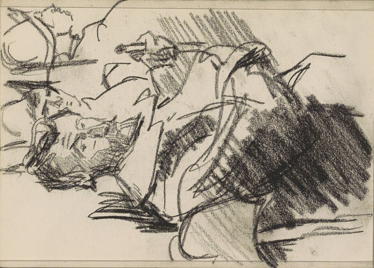 Sakallı adam ve zırhlı iki adam by Isaac Israels