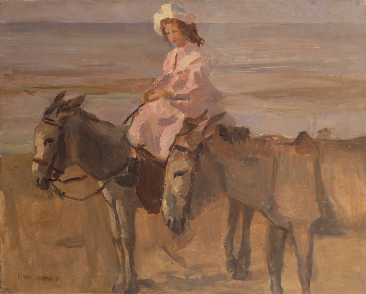 Scheveningen Sahilinde (tuval üzerine yağlıboya) by Isaac Israels