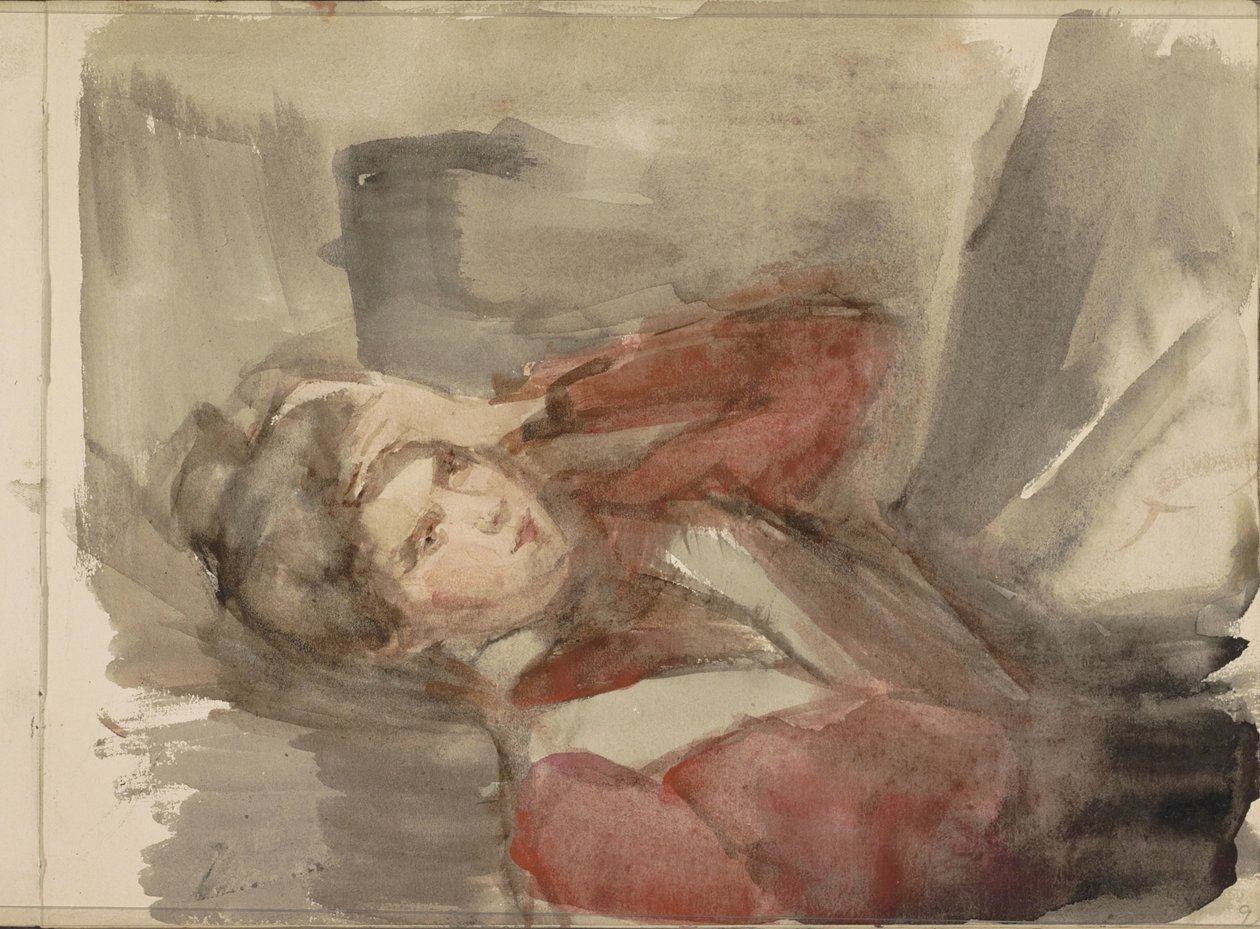 Bilinmeyen bir genç kadının portresi by Isaac Israels