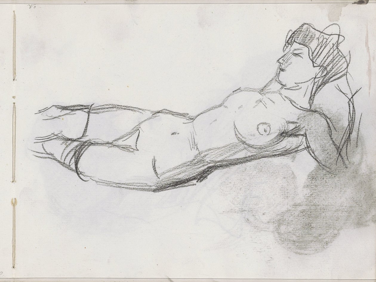 uzanmış kadın çıplak by Isaac Israels