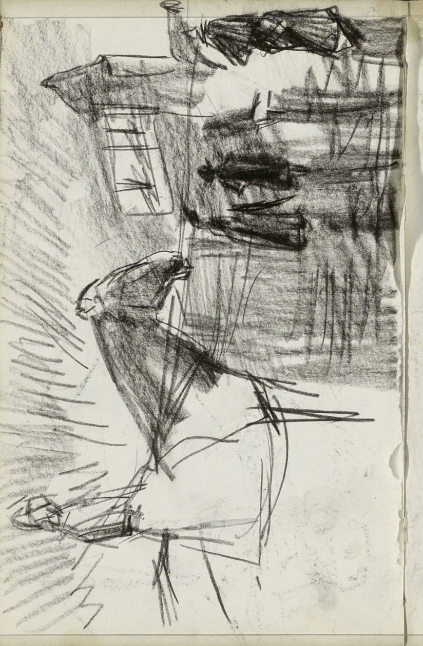 Sokakta binici ve rakamlar by Isaac Israels