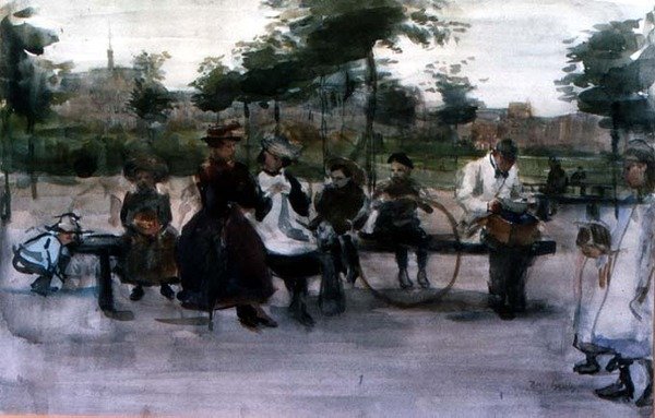 Park Bank, Amsterdam by Isaac Israels