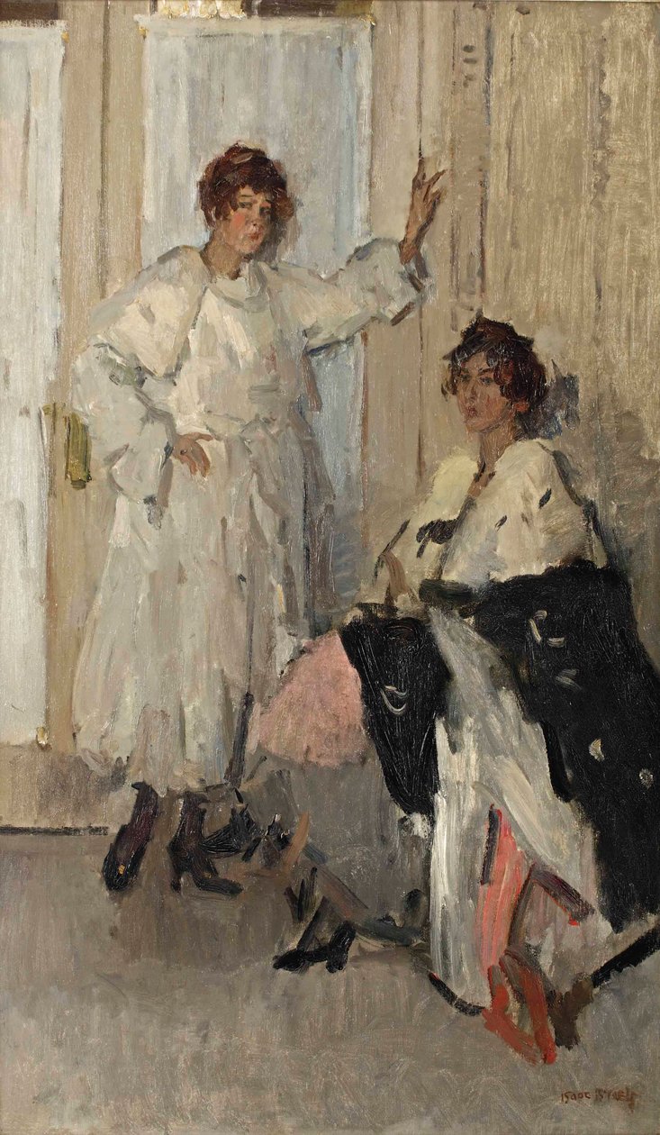 Mankenler Ippy ve Gertie, Hirsch, Amsterdam, c.1915-17 (tuval üzerine yağlı boya) by Isaac Israels