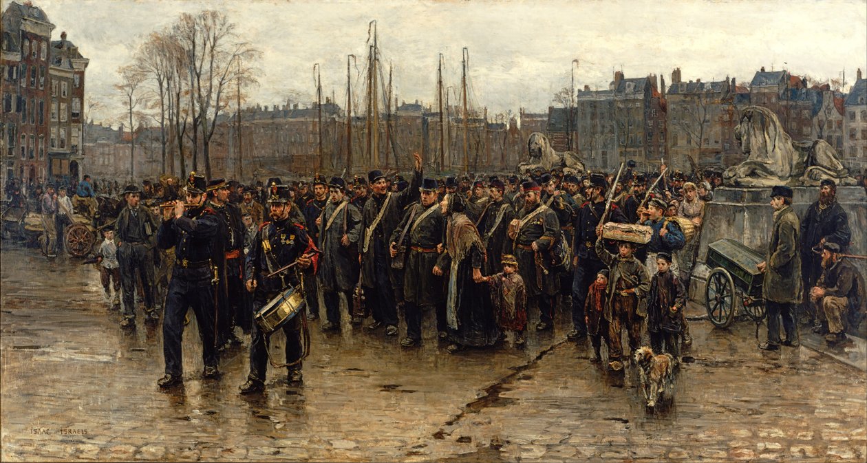 Koloni askerlerinin taşınması by Isaac Israels