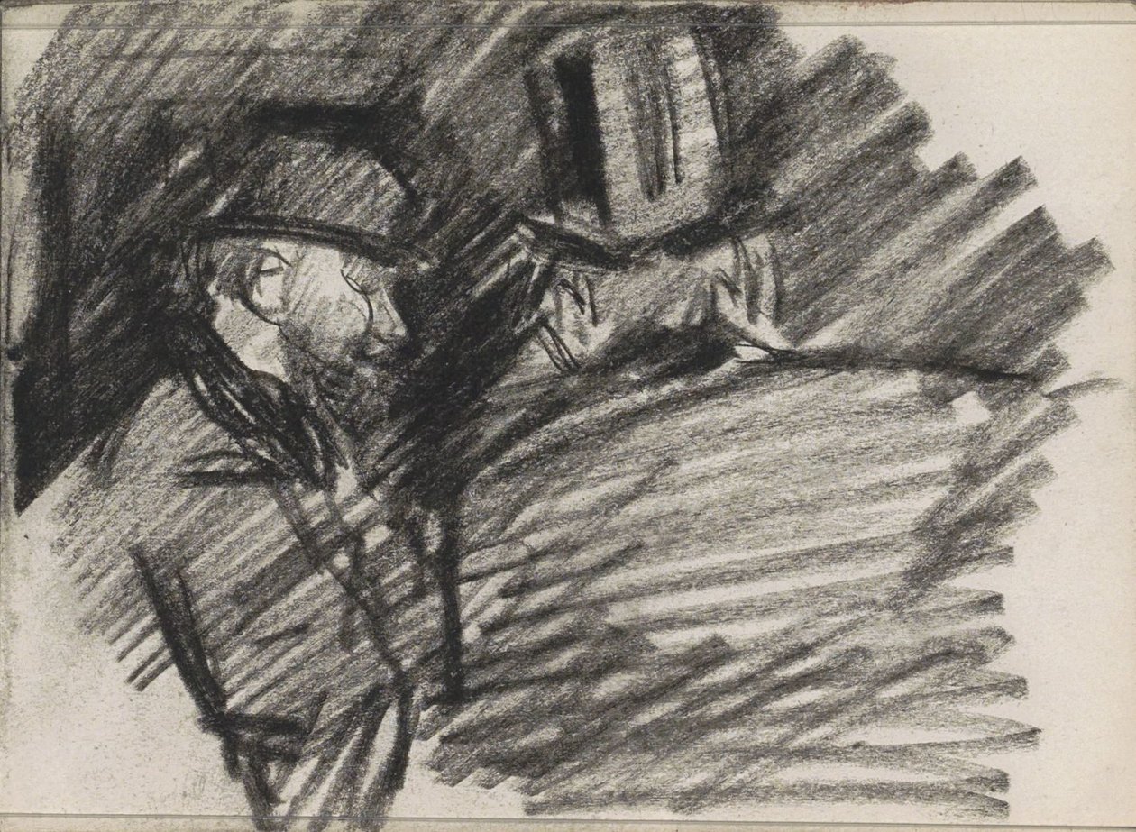 şapkalı iki adam by Isaac Israels