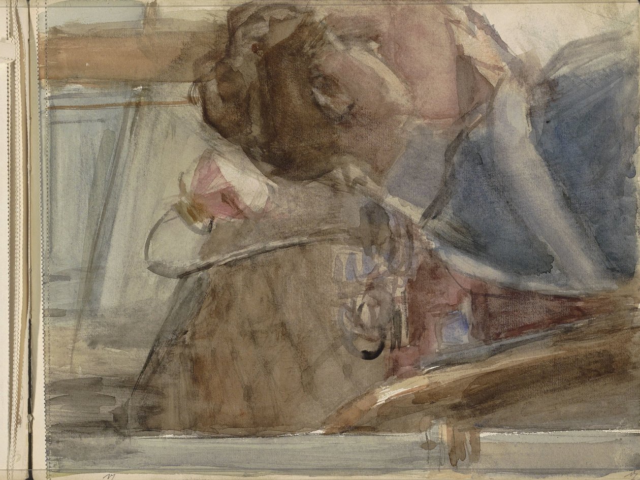 Kadın bir masada by Isaac Israels