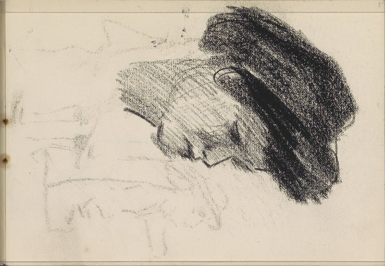 Kadının başı, profilde by Isaac Israels