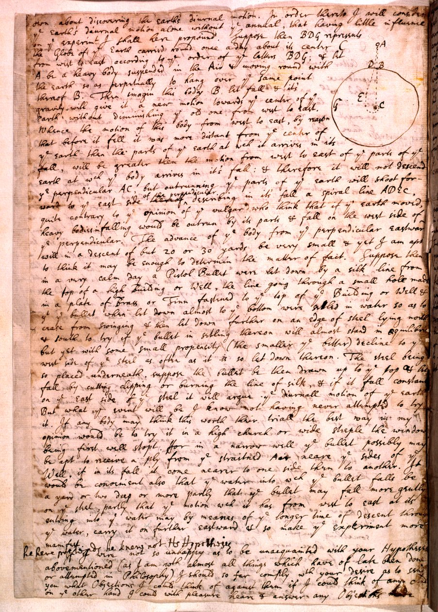 Isaac Newton tarafından yazılan mektup, 28 Kasım 1679 by Isaac Newton