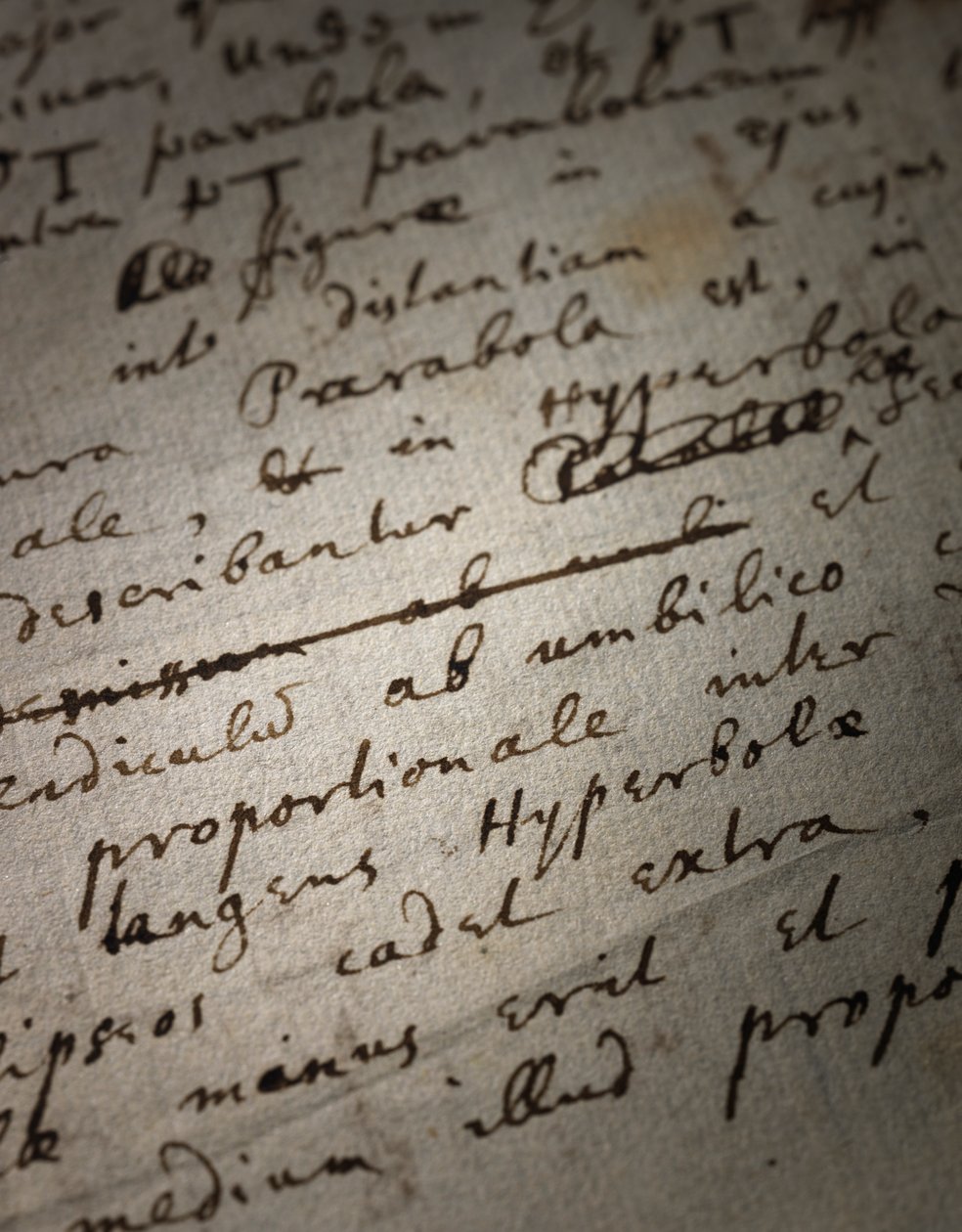 Principia Mathematica için iki sayfa revizyon by Isaac Newton