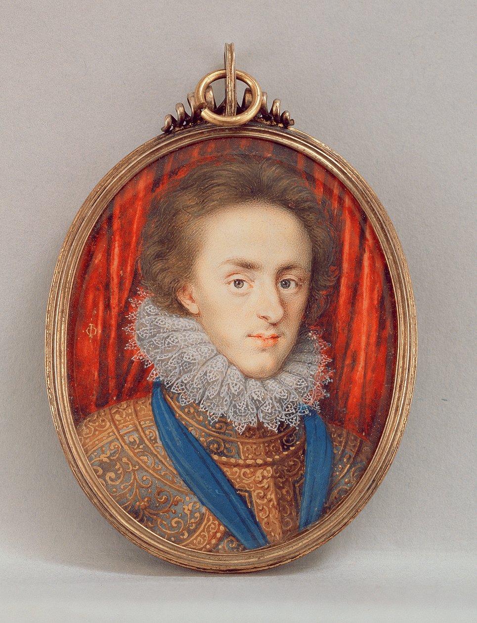 Galler Prensi Henry'nin portresi (1594-1612) c.1610 (parşömen üzerinde wc) by Isaac Oliver