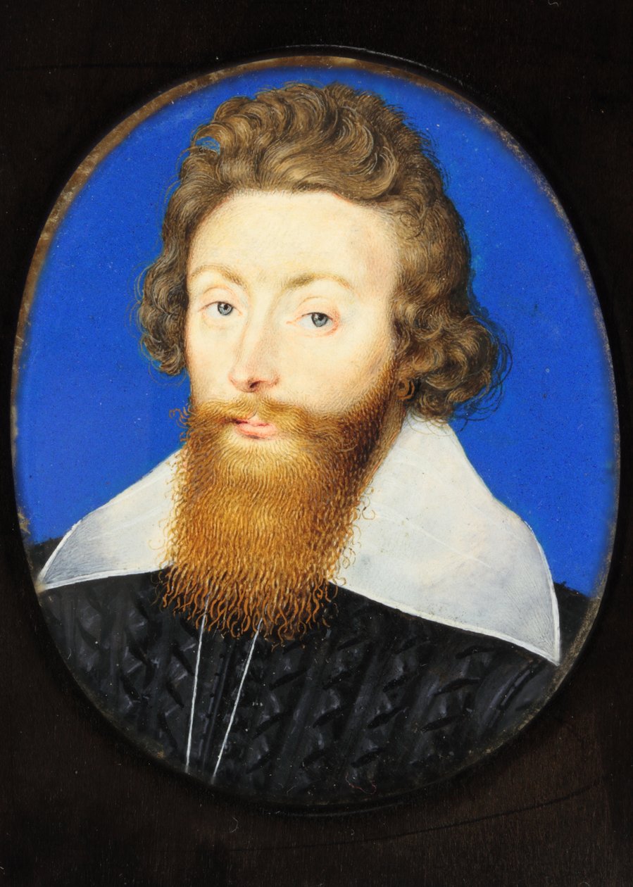 Sir Richard Liveson (Leveson), İngiltere Koramiral (parşömen üzerine suluboya) by Isaac Oliver