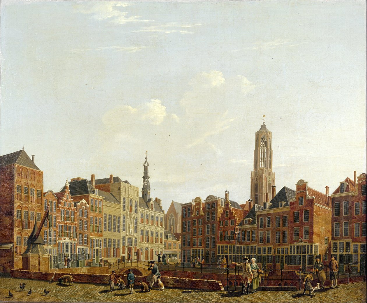 Utrecht Belediye Binası Köprüsü ve Çevresi, 1779 by Isaac Ouwater