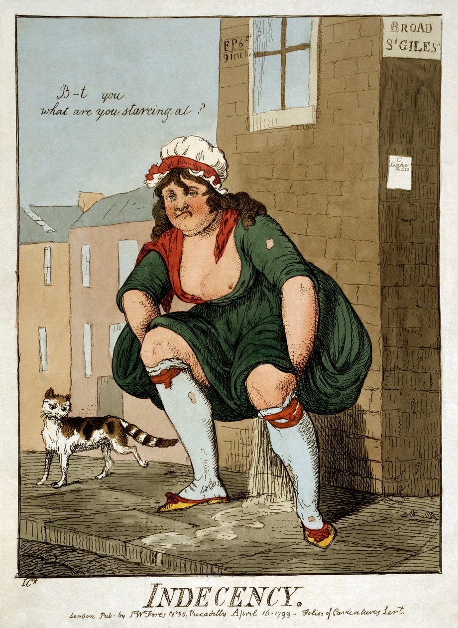 Ahlaksızlık, 1799. by Isaac Robert Cruikshank