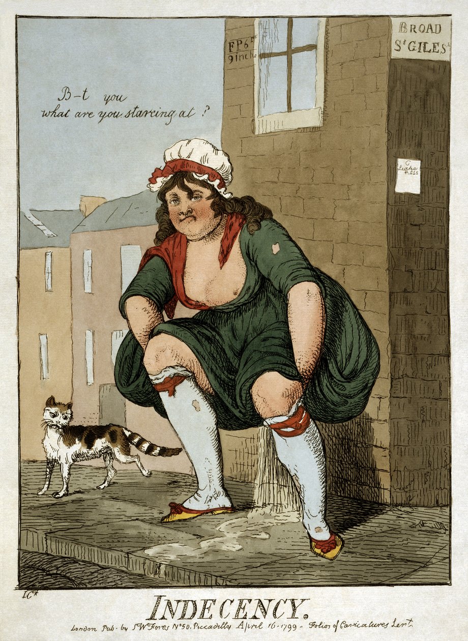 Ahlaksızlık, 1799 by Isaac Robert Cruikshank
