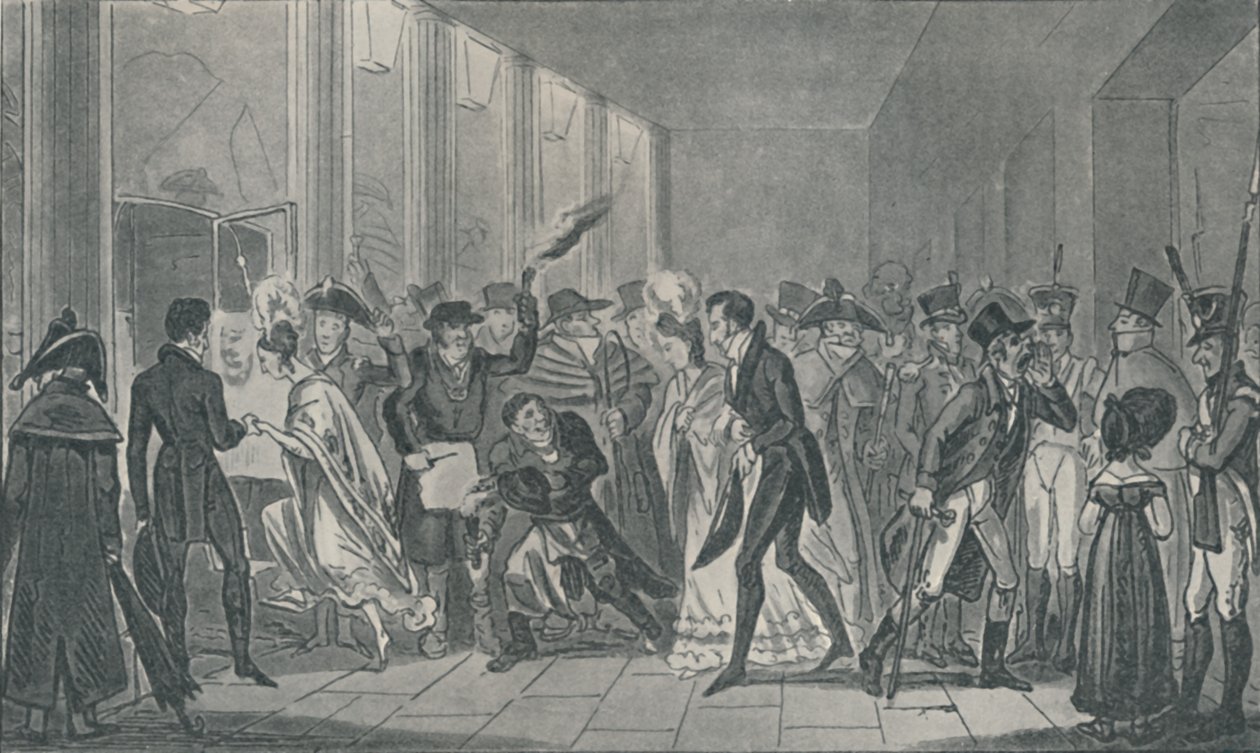 Operadan Sonra, 1821, 1920. Sanatçılar: Isaac Robert Cruikshank, George Cruikshank. by Isaac, Robert and George Cruikshank